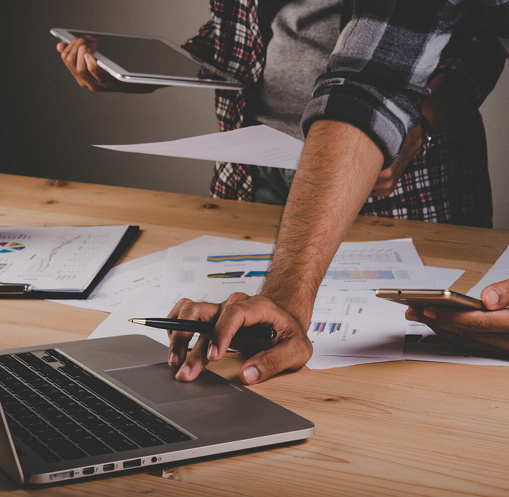 close up of business people working with business 2rvf36a